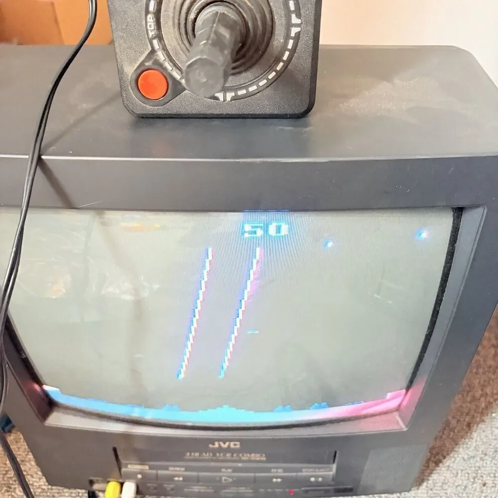 Atari Flashback TV Games Plug & Play Joystick Console Tested No Battery Cover
